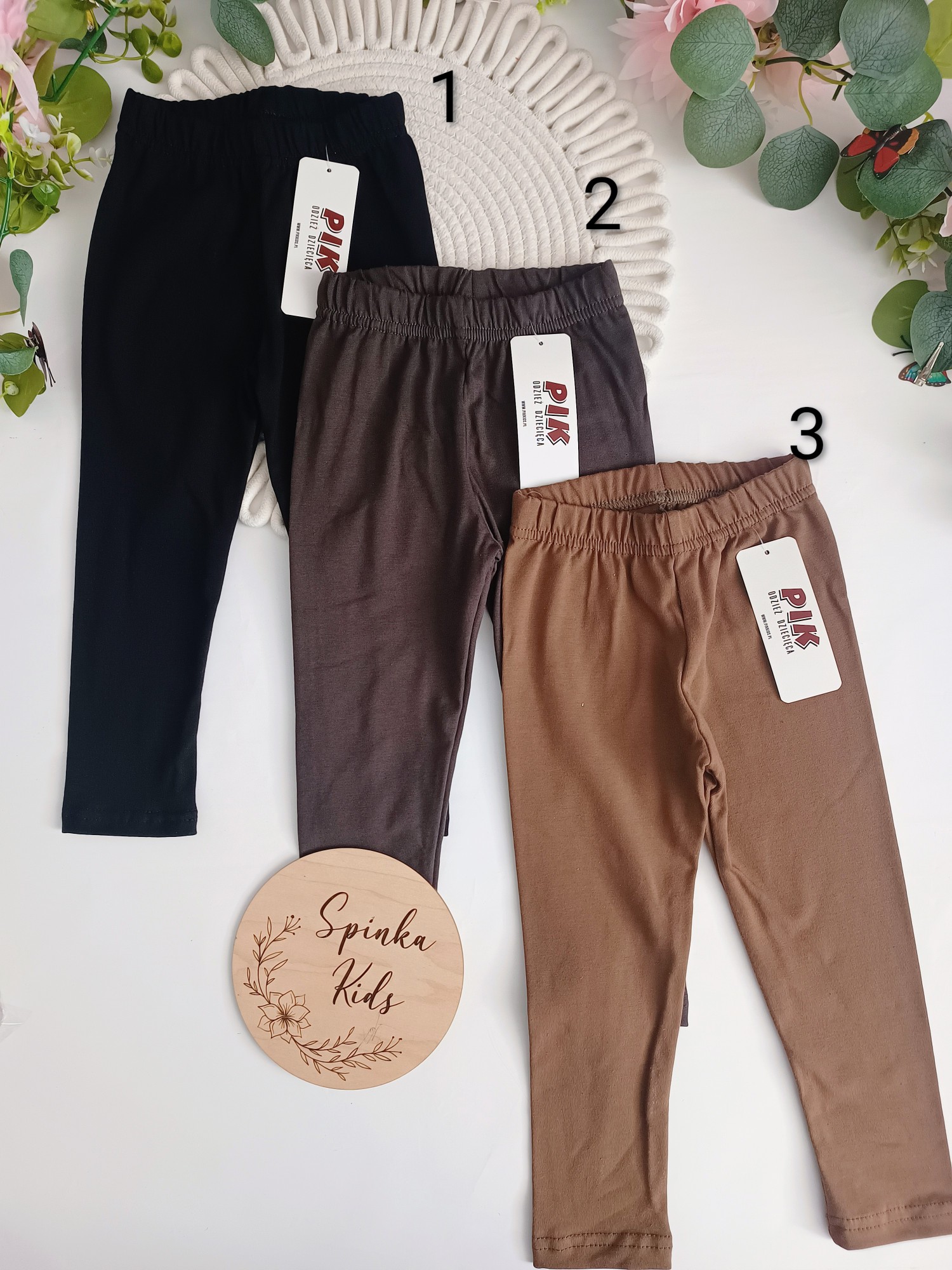 Legginsy gładkie trzy kolory - obrazek 2