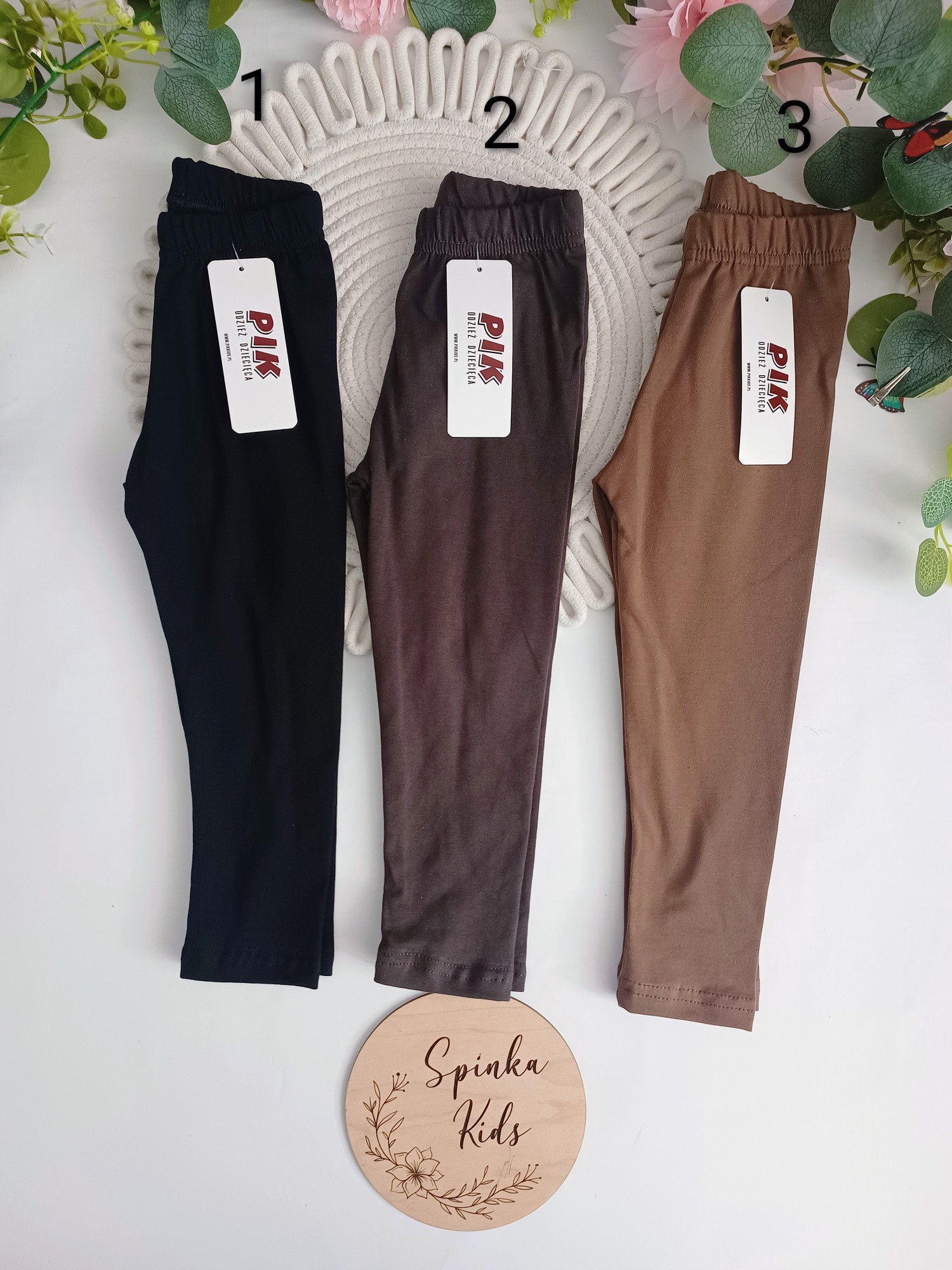 Legginsy gładkie trzy kolory
