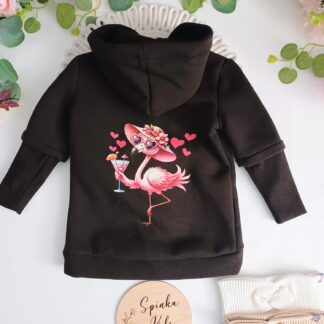 Bluza/kurtka ocieplana czekoladowy brąz