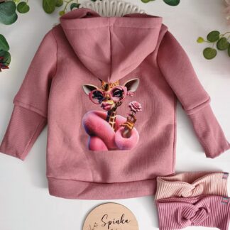 Bluza/kurtka ocieplana pudrowa