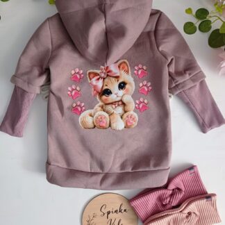 Bluza/Kurtka ocieplana jagodowa