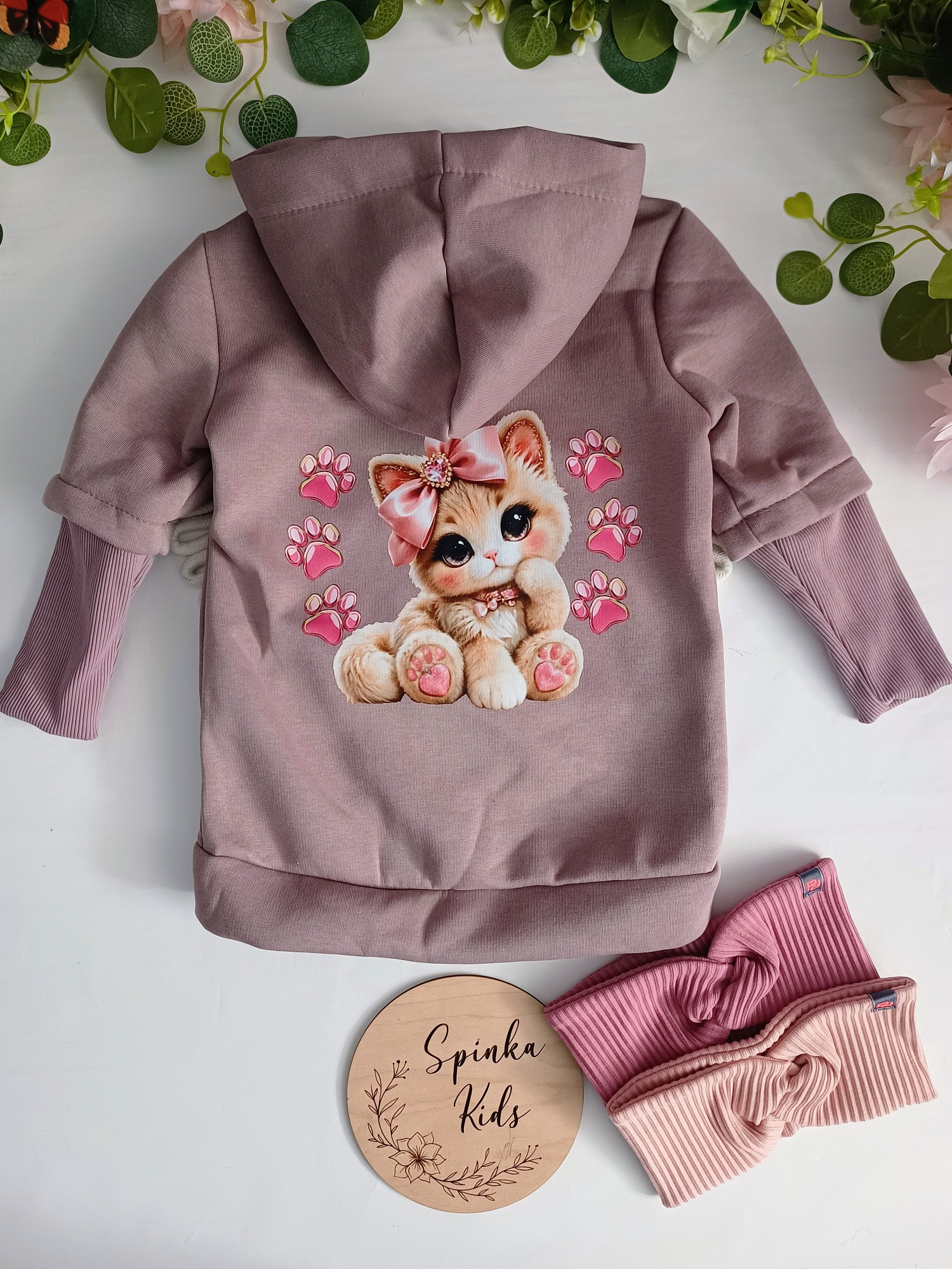 Bluza/Kurtka ocieplana jagodowa