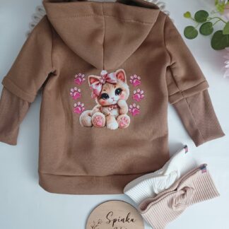 Bluza/ Kurtka ocieplana karmelowy beż