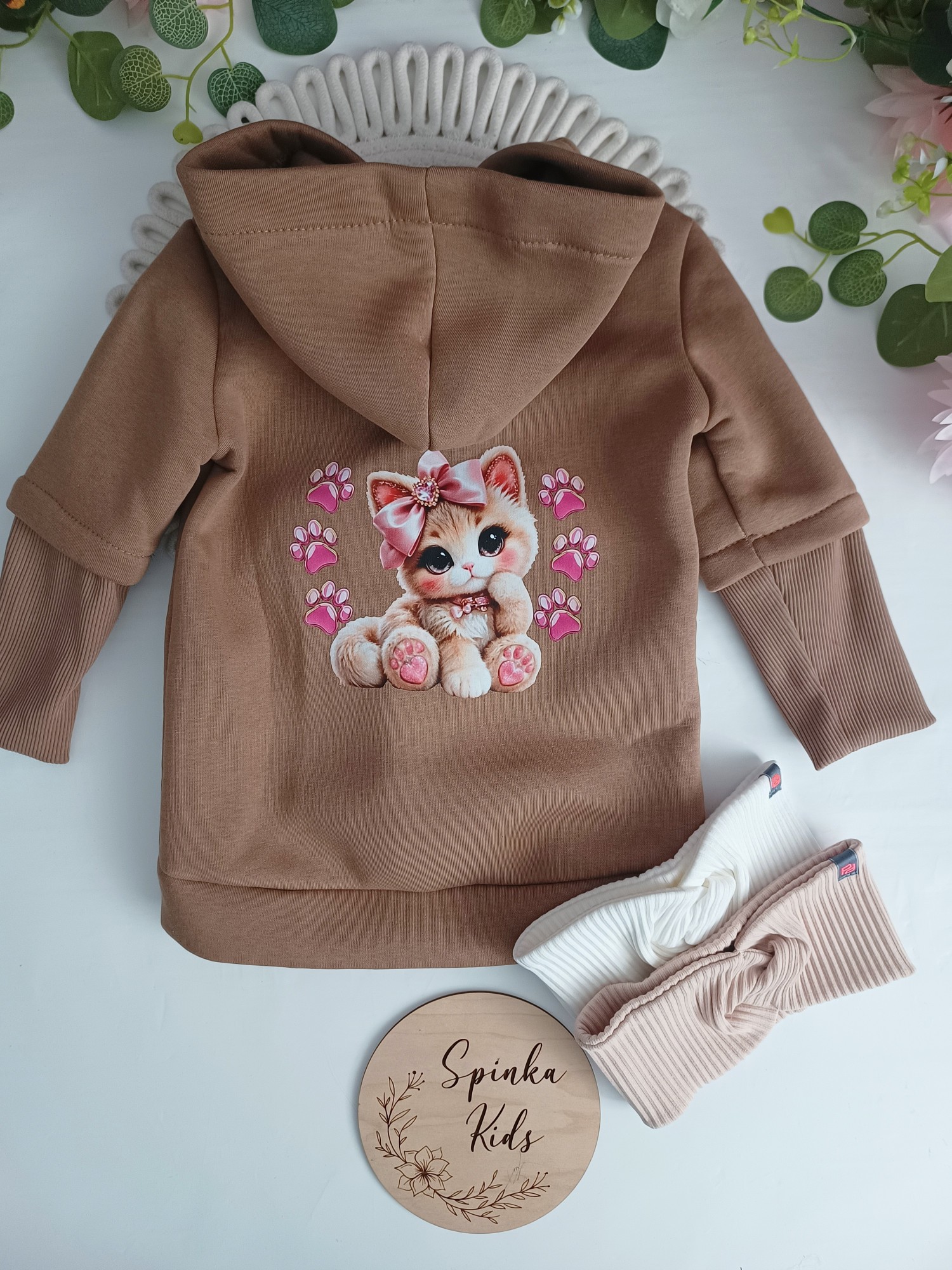 Bluza/ Kurtka ocieplana karmelowy beż