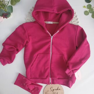 Bluza z kapturem amarant