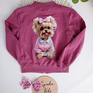 Bluza bomberka rozpinana z Jorkiem na plecach