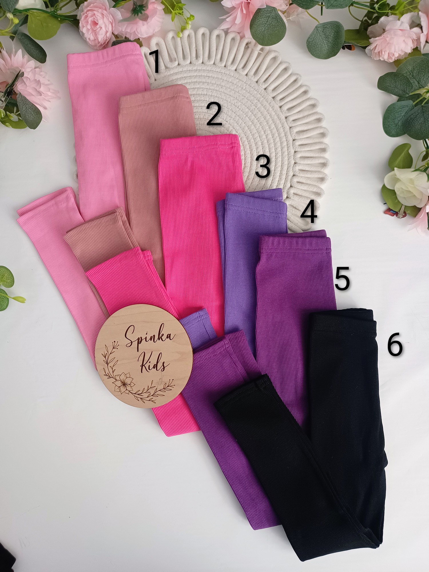 Legginsy bawełniane prążek