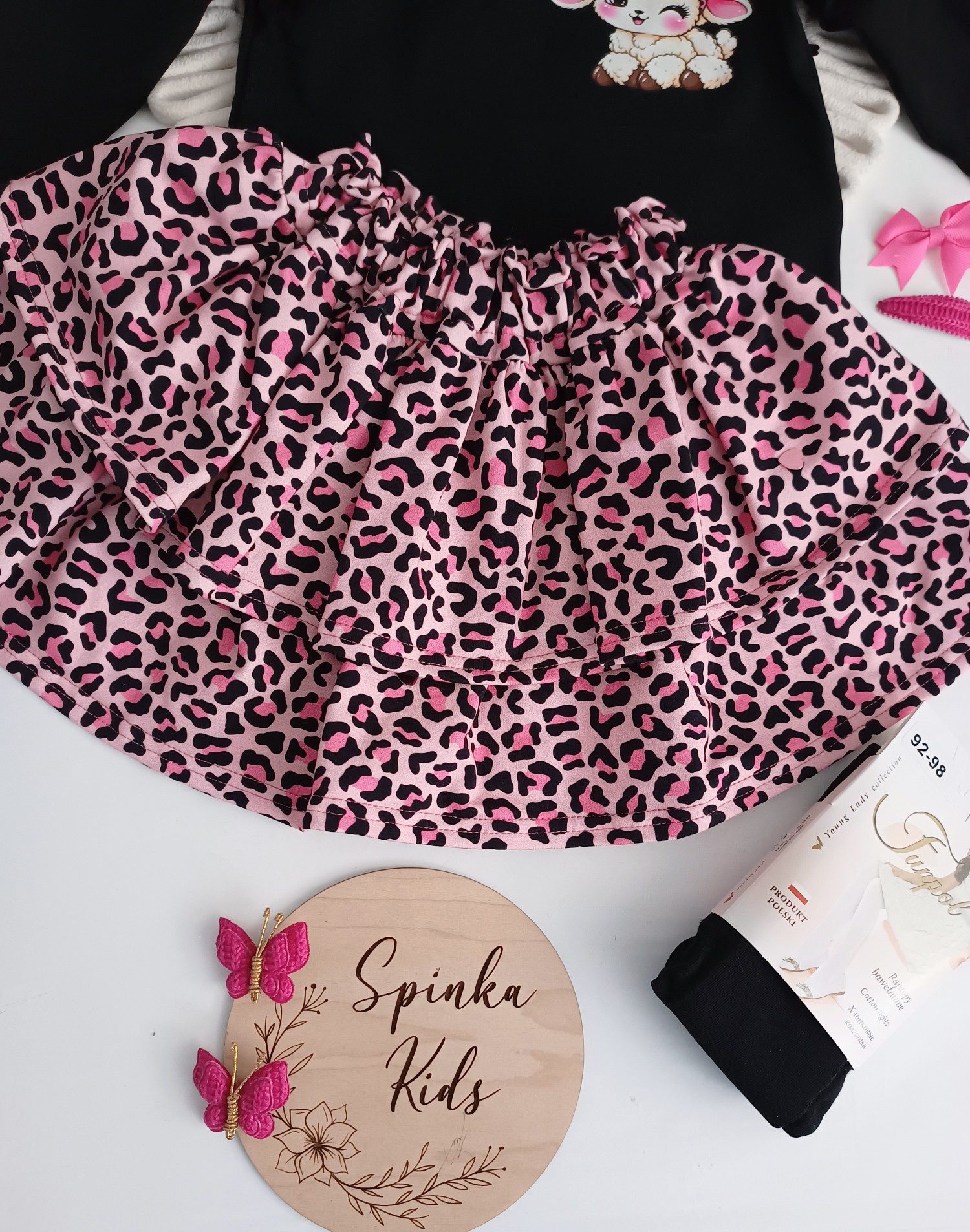 Spódniczka różowa panterka od Zula Handmade - obrazek 3
