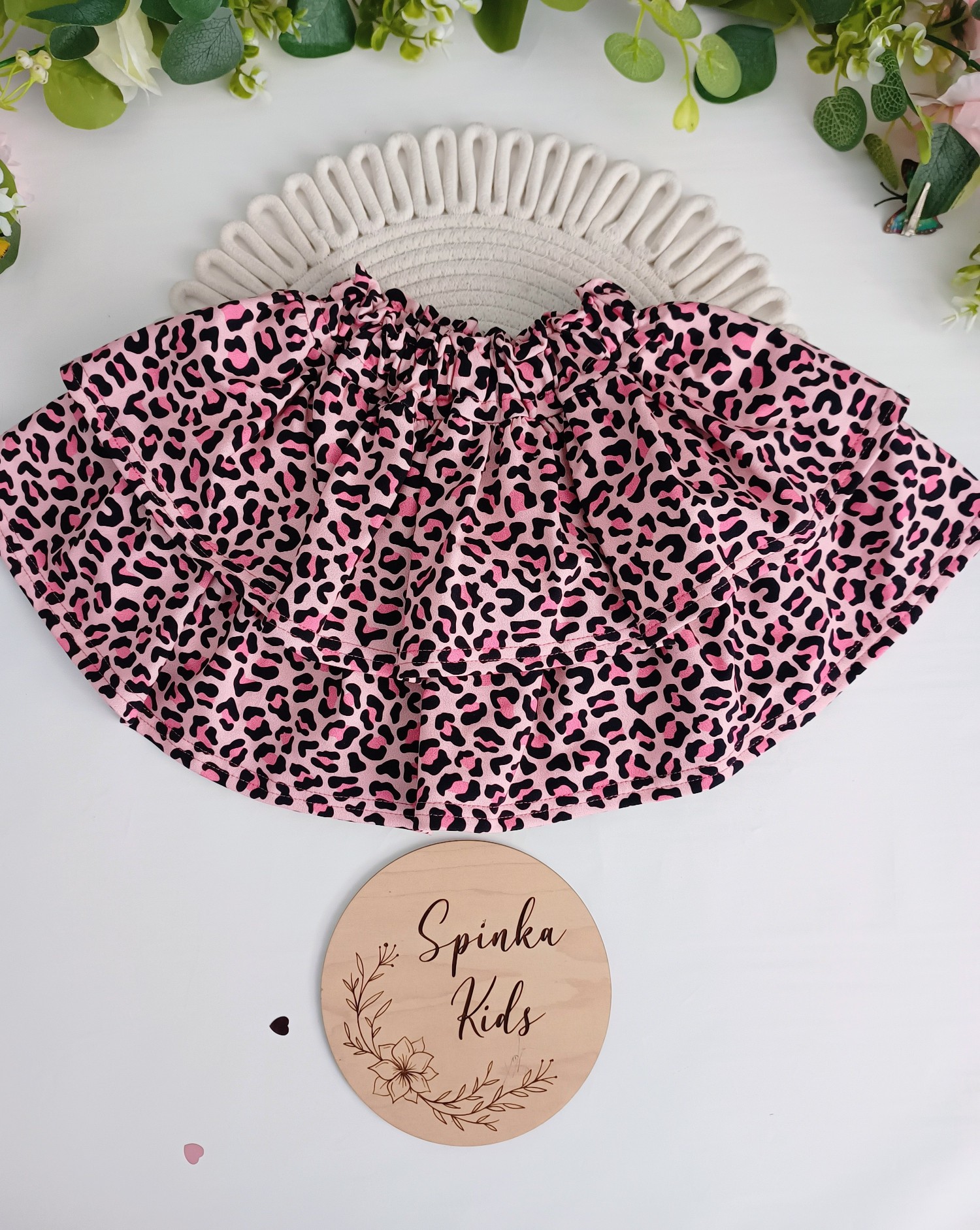 Spódniczka różowa panterka od Zula Handmade